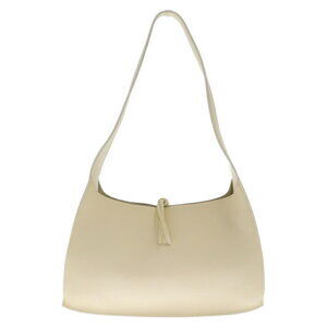 Furla White Bag Toggle Tote Button Silver